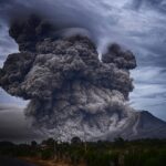 Volcanic eruption, Mount Sinabung, Indonesia.